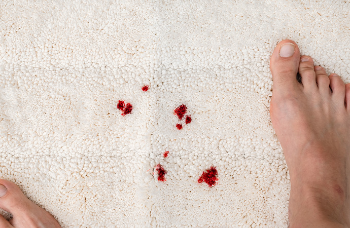 Blood Stains on Carpet