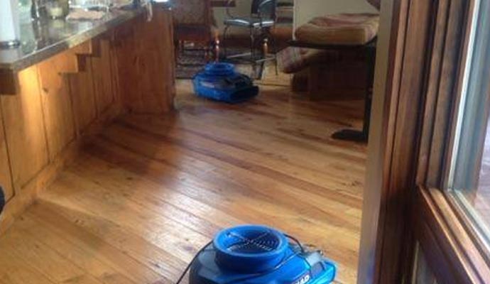 Restoring water damage using equipment