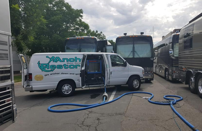 Anchor Water Damage Restoration Bus Fleet Cleaning in West Jordan