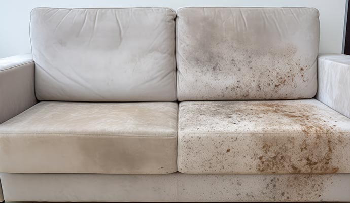 Visible mold on sofa.