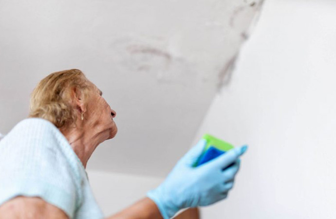 Water Damage in the Ceiling From a Leak