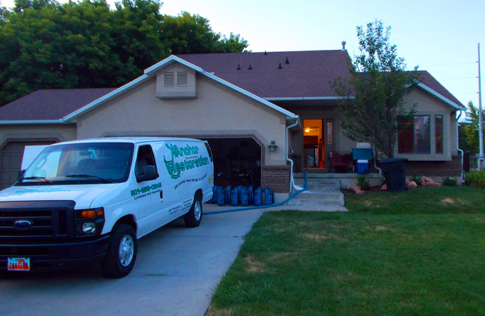 Water Damage Restoration Bus Fleet Cleaning in Alpine Utah